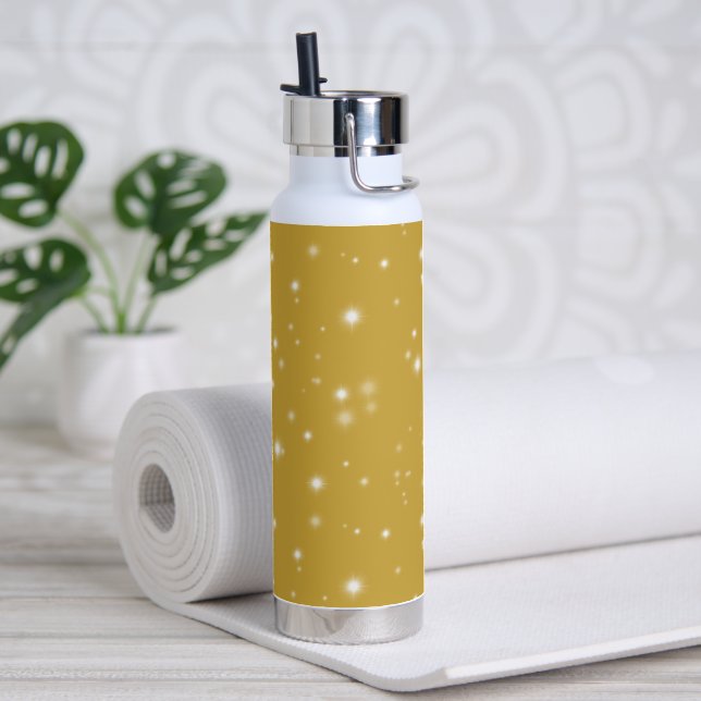 Boho Gold Starlight Water Bottle (Yoga)