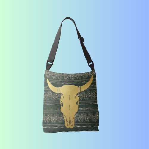Boho Gold Steer Crossbody Bag