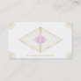 *~*  Boho Gold Triangles Sacred Geometry Alchemy Business Card
