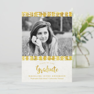Boho Golden Arrows Graduation Announcement