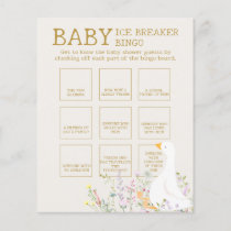 Boho Goose Duck Baby Shower Ice Breaker Bingo Game