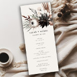 Boho Gothic Rust Black Botanical Wedding Program<br><div class="desc">Boho Gothic Rust Black Botanical Theme Collection.- it's an elegant watercolor Illustration of moody dark black and terracotta rust gothic floral perfect for your luxury boho gothic wedding and parties. It’s very easy to customize, with your personal details. If you need any other matching product or customization, kindly message via...</div>