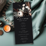Boho Gothic Rust Black Botanical Wedding Program<br><div class="desc">Boho Gothic Rust Black Botanical Theme Collection.- it's an elegant watercolor Illustration of moody dark black and terracotta rust gothic floral perfect for your luxury boho gothic wedding and parties. It’s very easy to customize, with your personal details. If you need any other matching product or customization, kindly message via...</div>