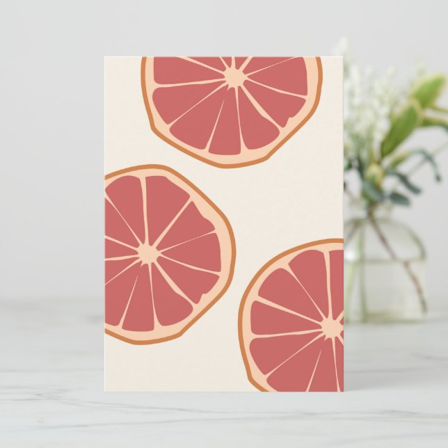 Boho Grapefruit Slices Tropical Summer Print (Standing Front)