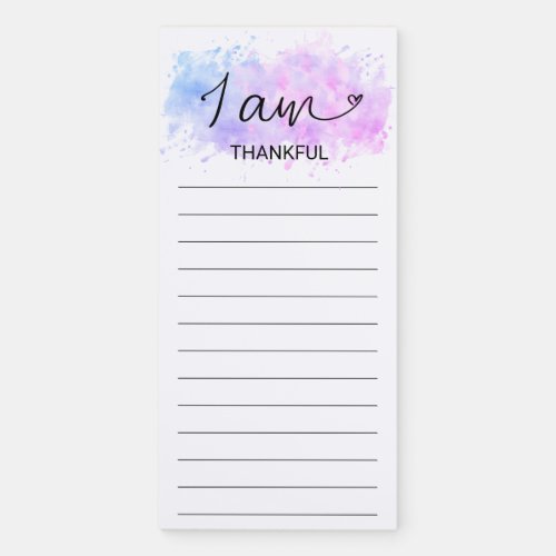  Boho Gratitude List Ombre  I AM THANKFUL Magnetic Notepad