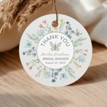 Boho Green Butterfly & Floral Bridal Shower