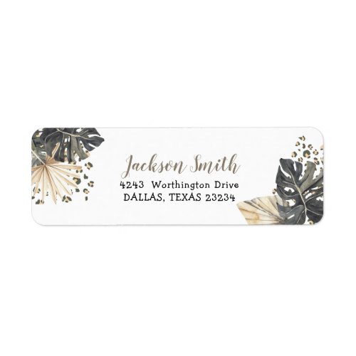 Boho Green Sage Wild One Birthday Address Label