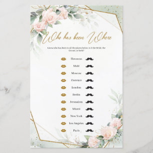 Boho greenery and blush floral Who Has Been Where