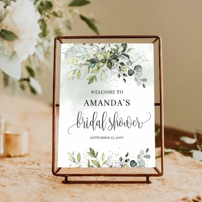 Boho greenery bridal shower welcome sign (Boho greenery bridal shower welcome sign)