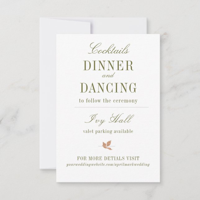 Boho Greenery Enclosure RSVP Card (Front)