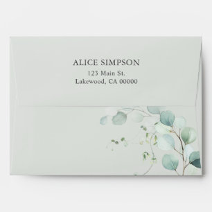 Boho Greenery Eucalyptus Envelope