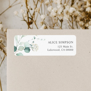 Boho Greenery Eucalyptus Wedding Label