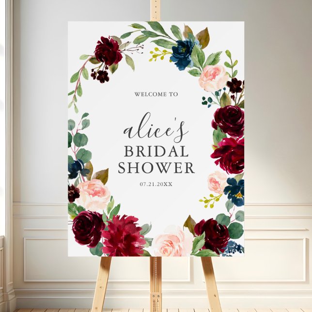 Boho Greenery Eucalyptus Welcome Bridal Shower Foam Board (Creator Uploaded)