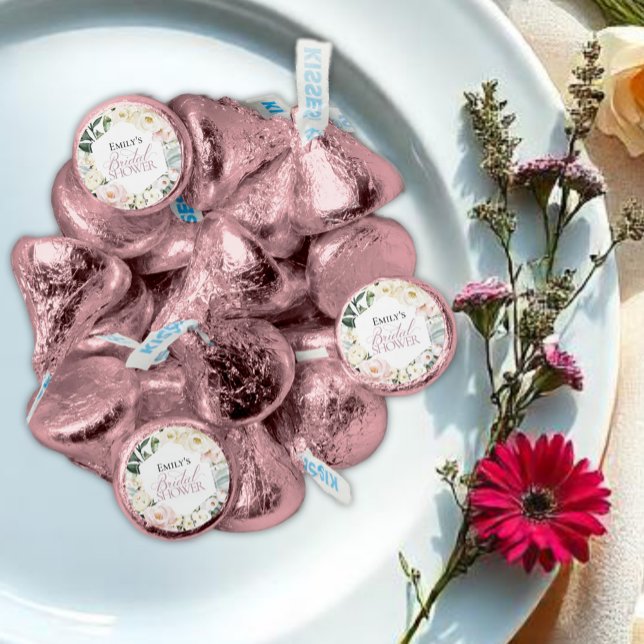 Boho Greenery Floral Bridal Shower Hershey®'s Kisses® (Creator Uploaded)