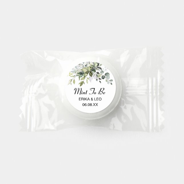 Boho Greenery Mint To Be Wedding Life Saver® Mints (Front)