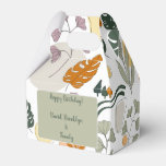Boho greenery monstera leaves nature custom favor boxes