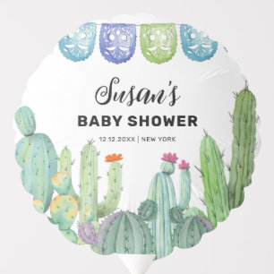 Boho Greenery Taco Fiesta Cactus Baby Shower Balloon