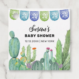 Boho Greenery Taco Fiesta Cactus Baby Shower  Favor Tags