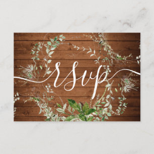 Boho Greenery Wedding Online RSVP Enclosure Card