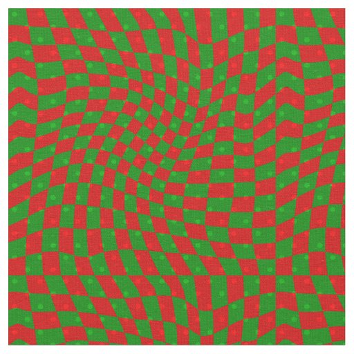 boho groovy christmas checkerboard swirly 1960s fabric