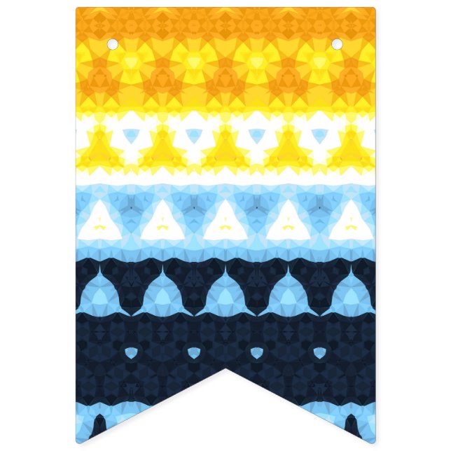 Boho Groovy Geometric Abstract AroAce Pride Flag (First Flag)