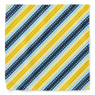 Boho Groovy Geometric Abstract AroAce Pride Flag Bandana