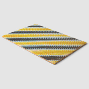 Boho Groovy Geometric Abstract AroAce Pride Flag Fiber Doormat