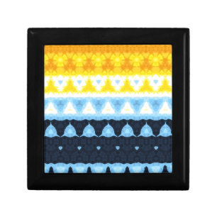 Boho Groovy Geometric Abstract AroAce Pride Flag Gift Box