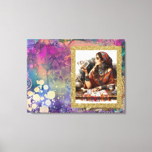 *~* Boho Gypsy Woman A100 Psychic Card Reader Canvas Print