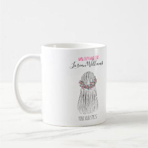Boho Hair Stylist Flower Crown Wedding Hairstyle Coffee Mug