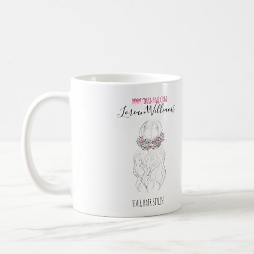 Boho Hair Wedding Hairdresser Floral Romantic   Coffee Mug