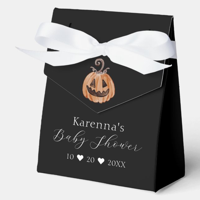 Boho Halloween Baby Shower Favor Boxes (Front)