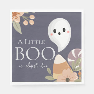 Boho Halloween Baby Shower Little Boo – Cute Ghost Napkins