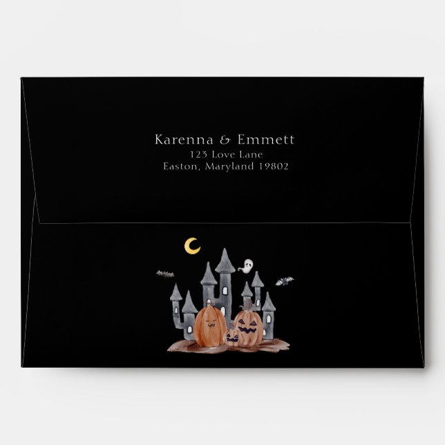 Boho Halloween Baby Shower Mailing Envelope (Back (Top Flap))