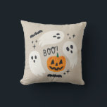 Boho Halloween Cute Ghost Throw Pillow<br><div class="desc">Boho Halloween Cute Ghost Throw Pillow</div>