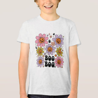 Boho Halloween Flower Pumpkin PNG Tri-Blend Shirt