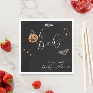 Boho Halloween Gender Neutral Oh Baby Shower Napkins