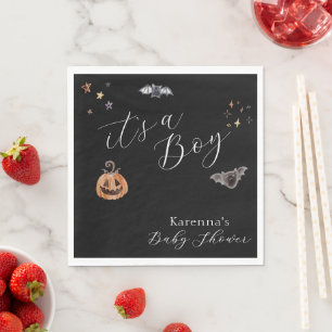 Boho Halloween It's a Boy Baby Shower Napkins
