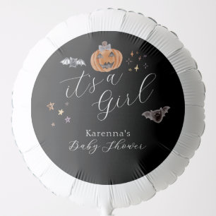 Boho Halloween It's a Girl Baby Shower Balloon