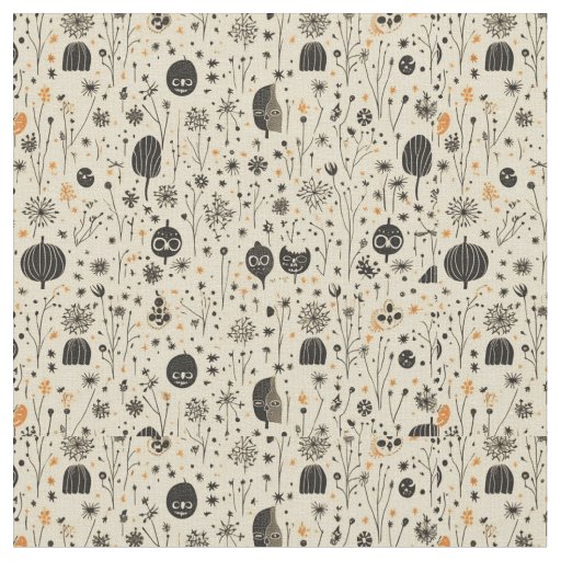 Boho Halloween Seamless Pattern Fabric
