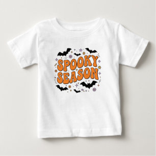 Boho Halloween Spooky Bats PNG Baby T-Shirt