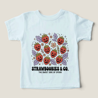 Boho Halloween Strawboories PNG Toddler T-shirt