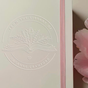 Boho Hand-Drawn Custom "From The Library Of" Embosser