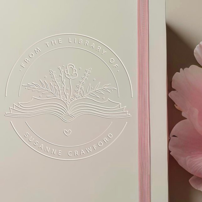 Boho Hand-Drawn Custom "From The Library Of" Embosser (Creator Uploaded)