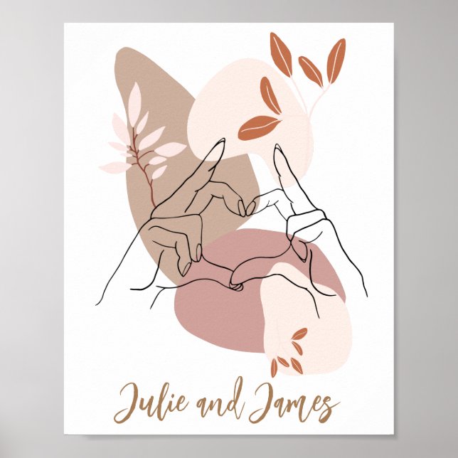 Boho Hands and Heart Poster Print  (Front)