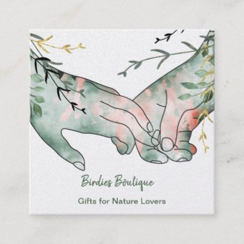 Boho Hands Square Business Card by businesscardsforyou at Zazzle