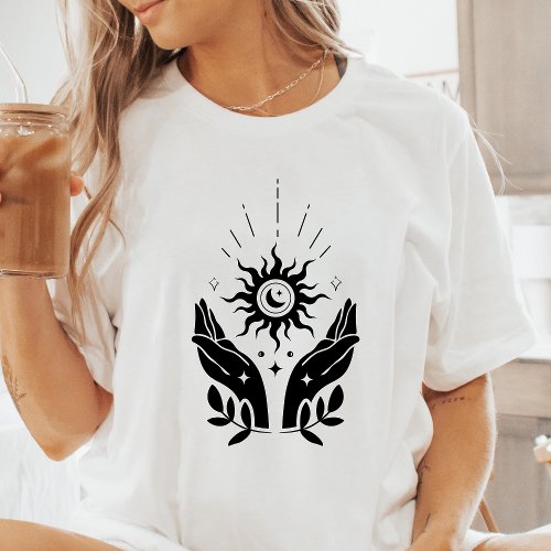 Boho Hands Sun And Moon Celestial Tri-Blend Shirt