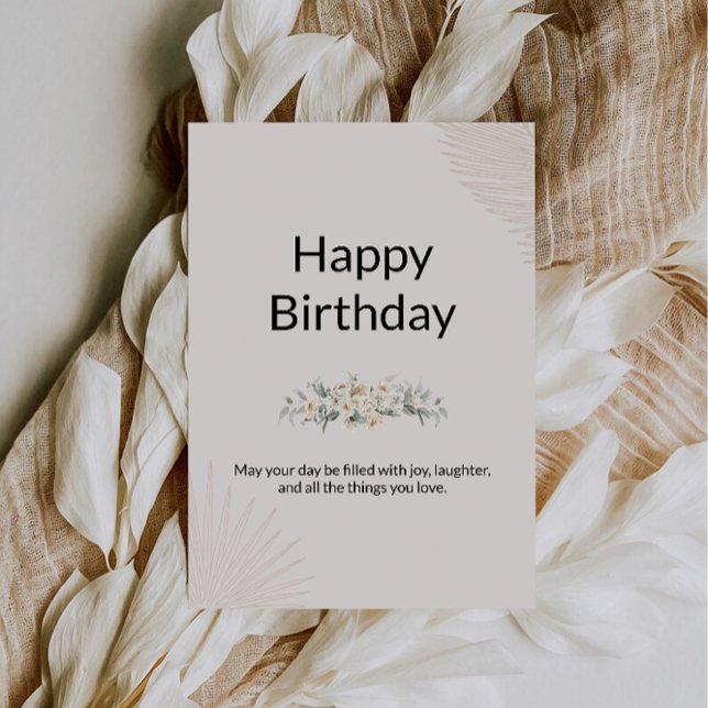 Boho Happy Birthday Card  (Boho Happy Birthday Card)