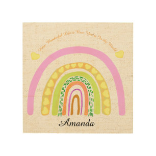 Boho Happy Wood Wall Art