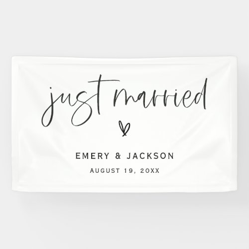 Boho Heart Just Married Car Banner Party Sign E100